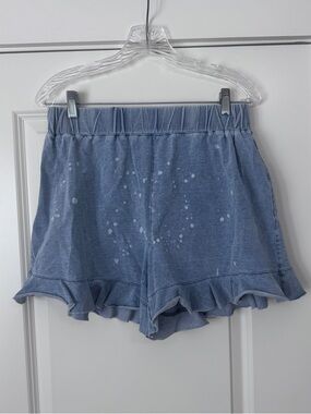 Jaded Gypsy Small / Medium Blue Speckled Ruffle Hem Shorts ~ Boho Bohemian
